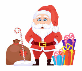 santa claus with gifts