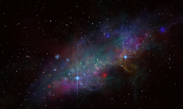 galaxy nebula background with stars © Carlos