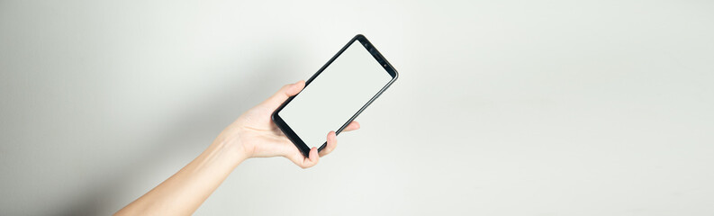 Hand Holding Mobile Cell Phone