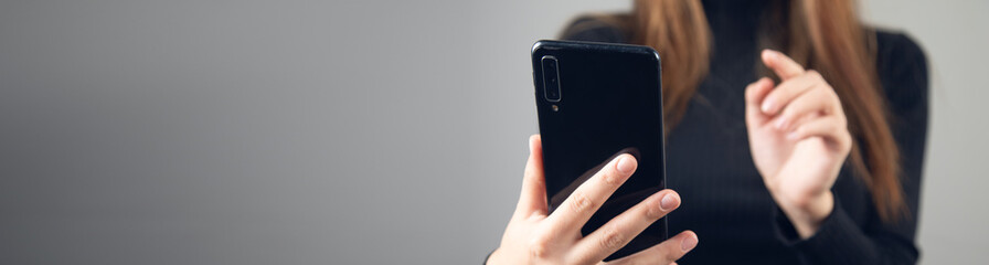 Hand Holding Mobile Cell Phone