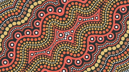 Aboriginal dot background - Vector