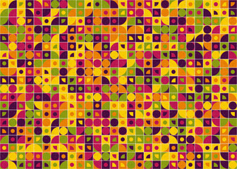 Abstract Geometric Pattern generative computational art illustration