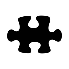 puzzles black icon on white background vector illustration