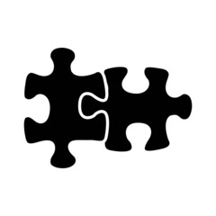 puzzles black icon vector illustration isolated on white background