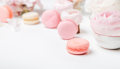 stylish photo of macaroons on a stone 