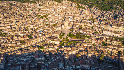 Wonderful View of Modica City Centre  from above, Ragusa, Sicili, Italy, Europe, World Heritage Site