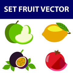 Fruit Flat Vector Illustration