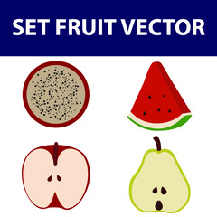 fruit, food, design, graphic, fresh, set, vector, diet, symbol, element, cut, healthy, art, abstract, vitamin, sign, eat, tasty, nature, collection, leaf, slice, illustration, flat, yellow, snack, ico