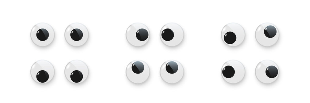 Googly Wiggle Crazy Eyes Eyeballs Looking Stock Vector (Royalty Free)  2263520423