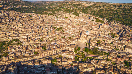 Wonderful View of Modica City Centre  from above, Ragusa, Sicili, Italy, Europe, World Heritage Site
