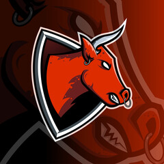 Bull mascot logo