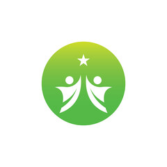 Fototapeta premium People star logo and vector images