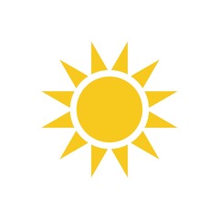 Sun symbol icon vector illustration.