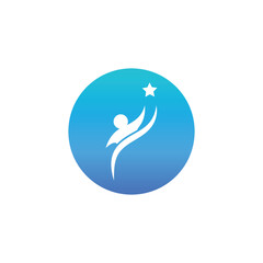 Fototapeta premium People star logo and vector images