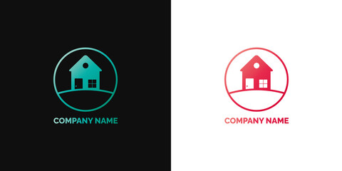 logo illustration for a real estate company