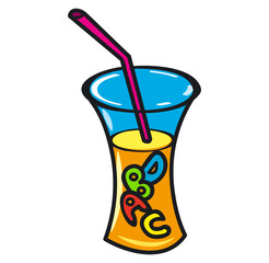 fruits juice glass