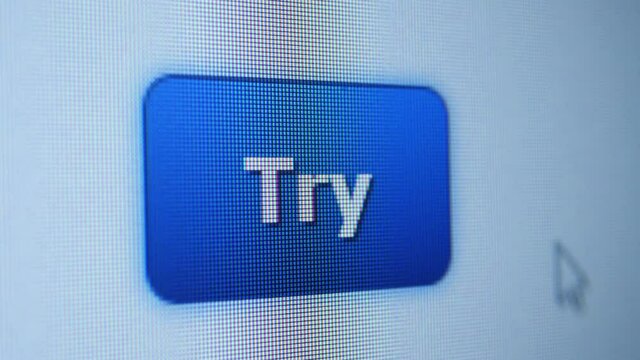 Cursor Clicking on a try button