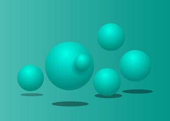 3d render of a group of eggs