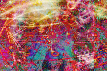 Astrology Horoscope Pattern Texture Background , Graphic Design