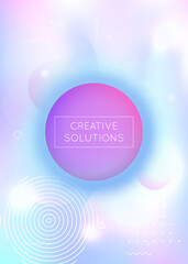 Abstract Design. Summer Dots. Round Graphic. Violet Tech Present