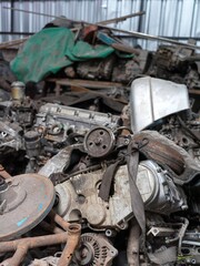 pile of metal garbage