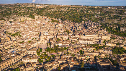 Wonderful View of Modica City Centre  from above, Ragusa, Sicili, Italy, Europe, World Heritage Site