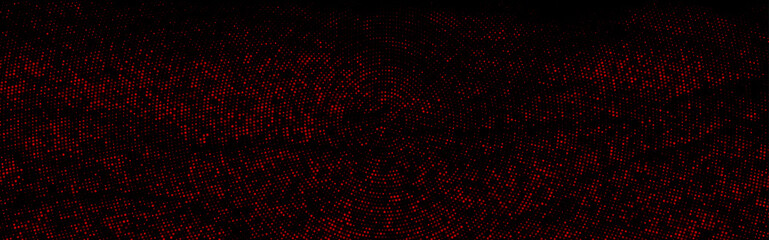 Abstract halftone red banner background.