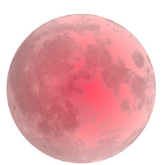 Full red moon. vector graphics
