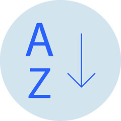 A to Z Isolated Vector icon which can easily modify or edit

