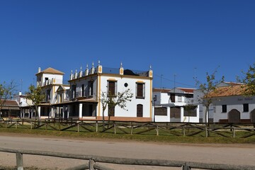 Fototapeta na wymiar Some houses in a town called El Rocío, in Huelva