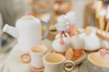 Wooden eco toys. Colofrul different children toys