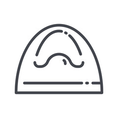 Baby potty line icon isolated on transparent background.