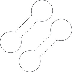 fitness icon dumbell and fitness