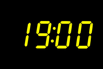 eighties fluo yellow alarm clock digits overlay