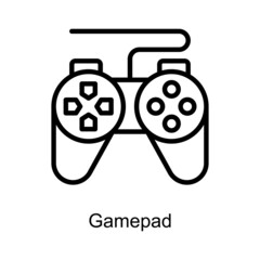 Gamepad Trendy icon isolated on white and blank background for your design