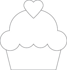 honeymoon icon muffin  and sweet