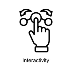 Interactivity Trendy icon isolated on white and blank background for your design