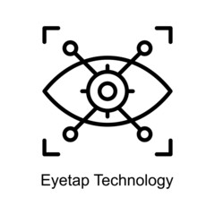 Fototapeta premium Eyetap Technology Trendy icon isolated on white and blank background for your design