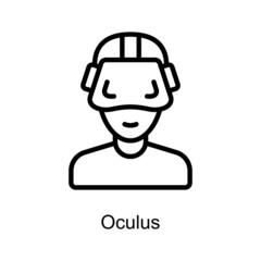 Oculus Trendy icon isolated on white and blank background for your design