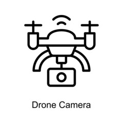 Drone Camera Trendy icon isolated on white and blank background for your design