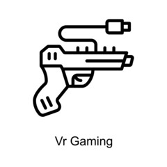 Vr Gaming Trendy icon isolated on white and blank background for your design