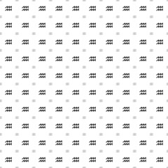 Square seamless background pattern from geometric shapes are different sizes and opacity. The pattern is evenly filled with big black zodiac aquarius symbols. Vector illustration on white background