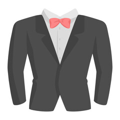 groom suit for wedding color illustration