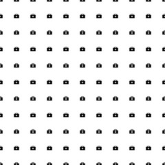 Square seamless background pattern from geometric shapes. The pattern is evenly filled with black first aid symbols. Vector illustration on white background