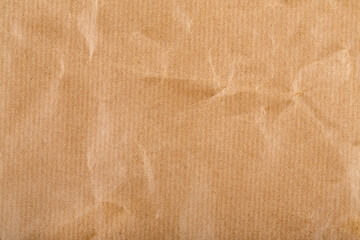Packpapier zerknittert mit Falten in Draufsicht als Hintergrund