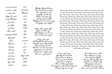 Naklejka premium Jingle bells, let it snow Word art. Decorative elements for design on white background