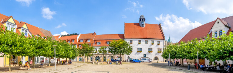 Marktplatz, Freyburg, Sachsen-Anhalt, Deutschland 