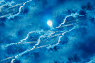 Blue blur abstract background.  Abstract blue banner 