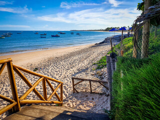 bridge to the guarajuba beach 