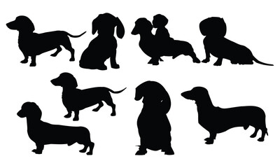 Dachshund Dog Silhouette SVG Dachshund Dog Breed Clipart